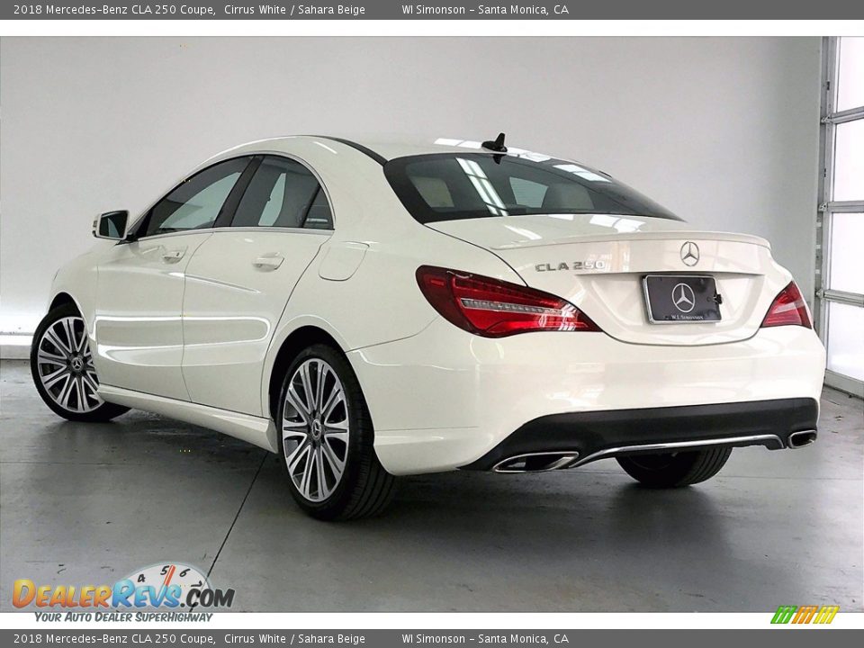 2018 Mercedes-Benz CLA 250 Coupe Cirrus White / Sahara Beige Photo #10