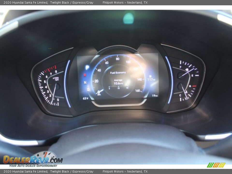 2020 Hyundai Santa Fe Limited Twilight Black / Espresso/Gray Photo #13