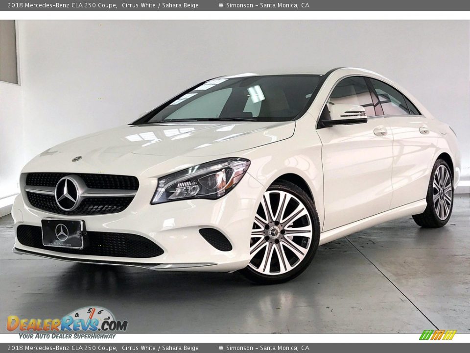 2018 Mercedes-Benz CLA 250 Coupe Cirrus White / Sahara Beige Photo #12