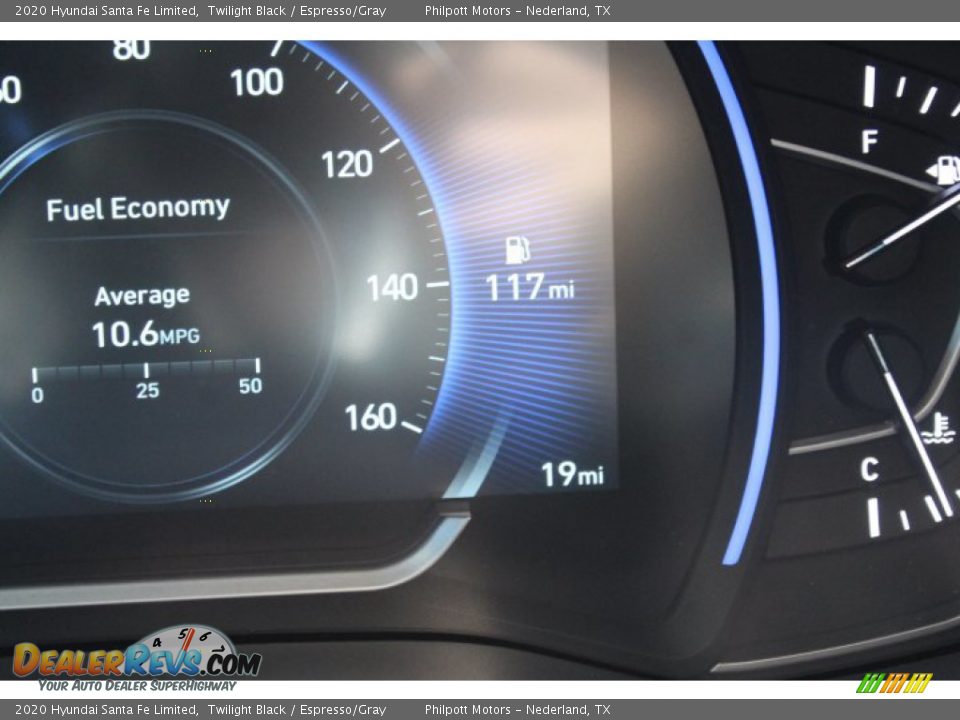 2020 Hyundai Santa Fe Limited Twilight Black / Espresso/Gray Photo #14