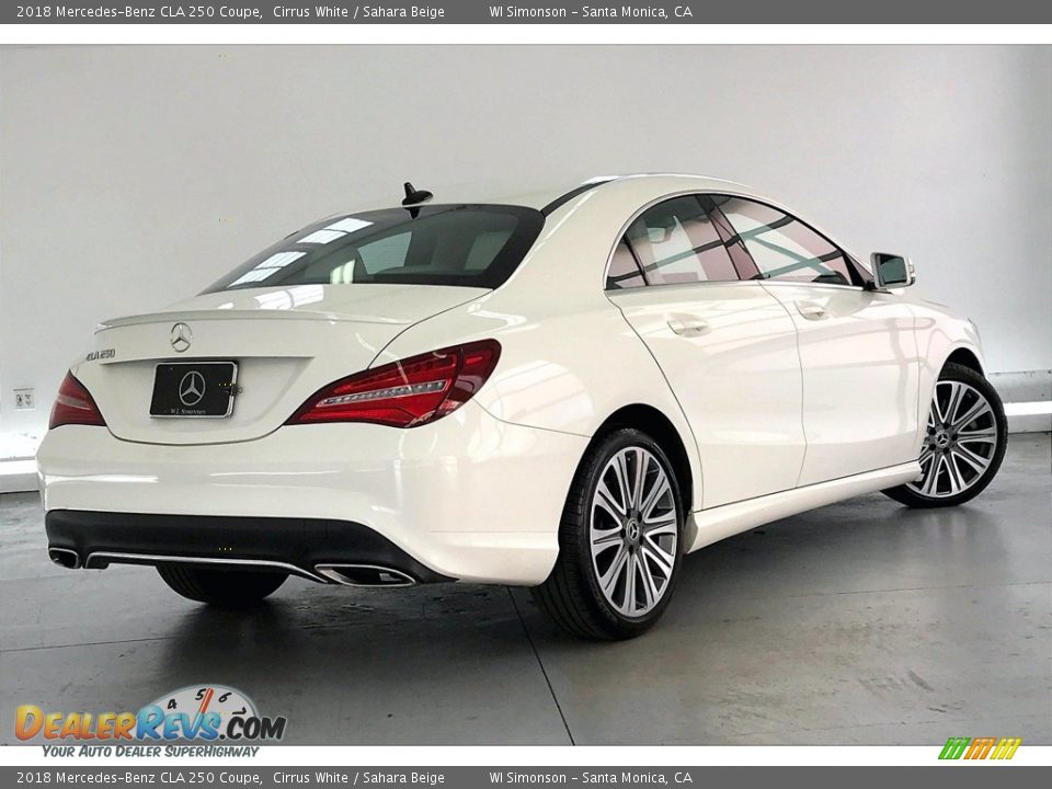 2018 Mercedes-Benz CLA 250 Coupe Cirrus White / Sahara Beige Photo #13