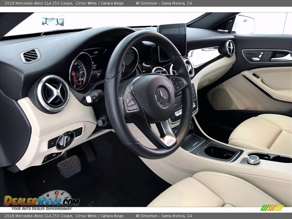 2018 Mercedes-Benz CLA 250 Coupe Cirrus White / Sahara Beige Photo #14