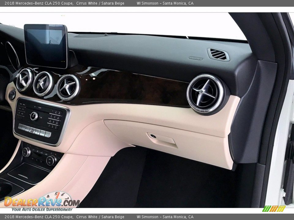 2018 Mercedes-Benz CLA 250 Coupe Cirrus White / Sahara Beige Photo #16