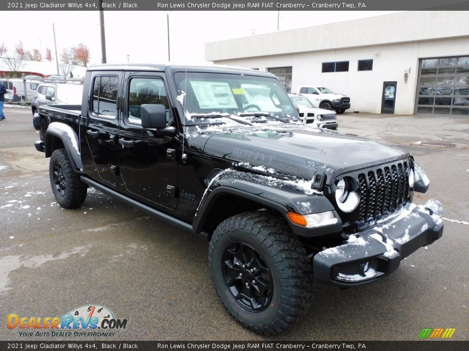 2021 Jeep Gladiator Willys 4x4 Black / Black Photo #3