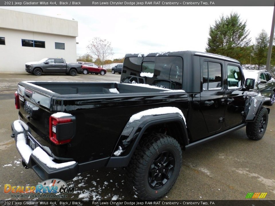 2021 Jeep Gladiator Willys 4x4 Black / Black Photo #5