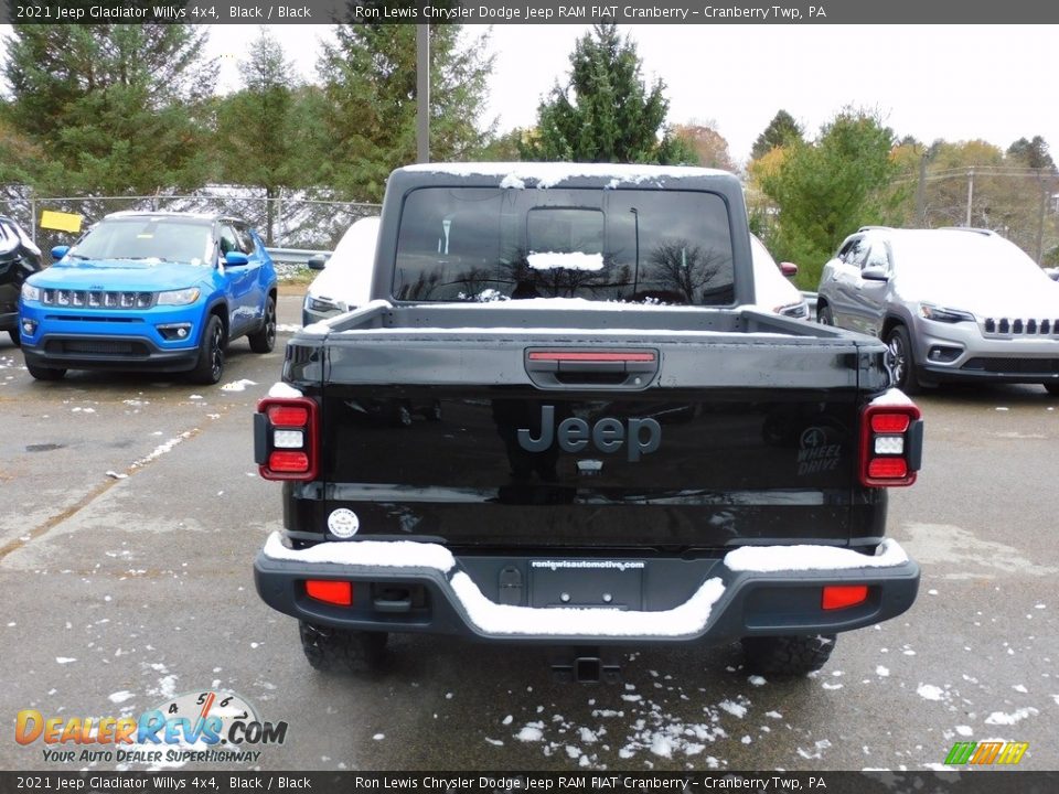 2021 Jeep Gladiator Willys 4x4 Black / Black Photo #6