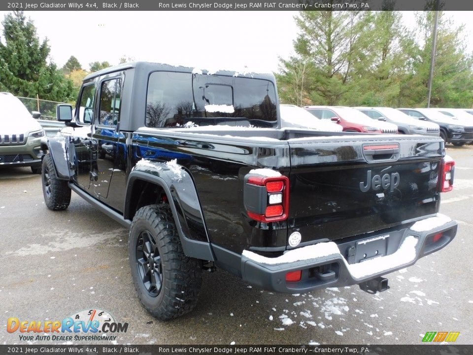 2021 Jeep Gladiator Willys 4x4 Black / Black Photo #7