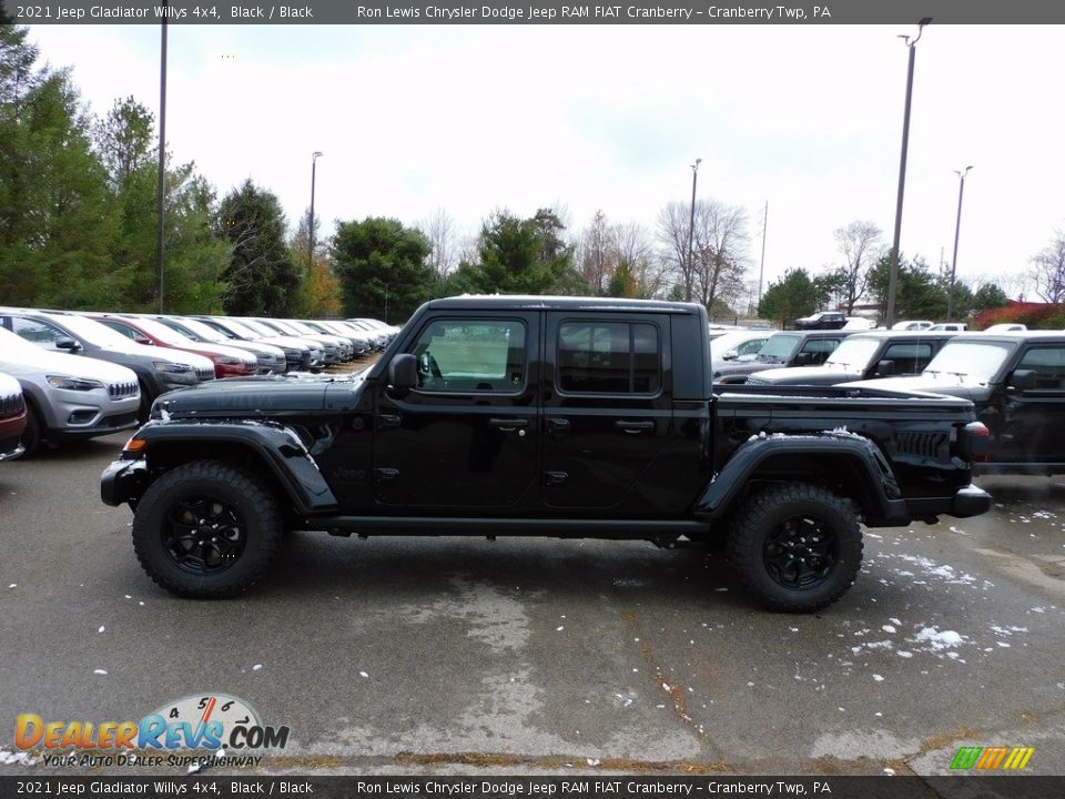 2021 Jeep Gladiator Willys 4x4 Black / Black Photo #8