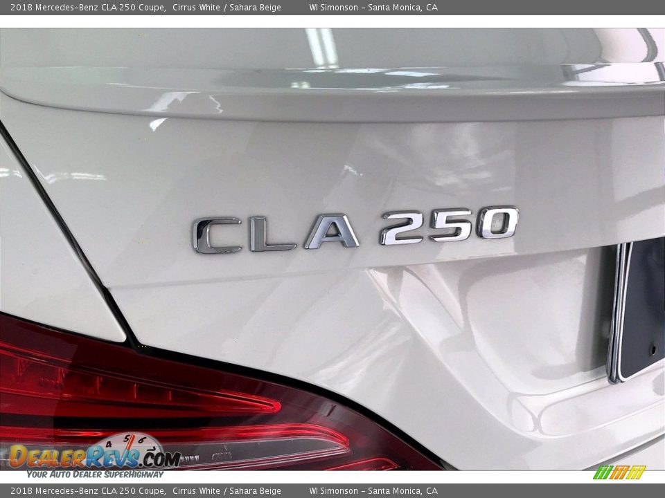 2018 Mercedes-Benz CLA 250 Coupe Cirrus White / Sahara Beige Photo #31