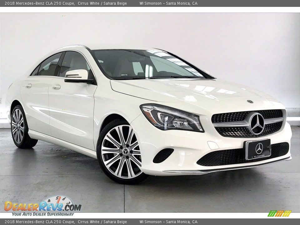 2018 Mercedes-Benz CLA 250 Coupe Cirrus White / Sahara Beige Photo #34