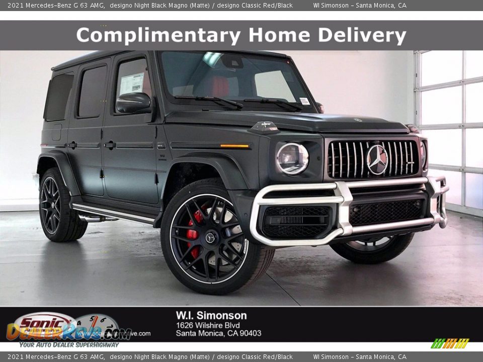 2021 Mercedes-Benz G 63 AMG designo Night Black Magno (Matte) / designo Classic Red/Black Photo #1