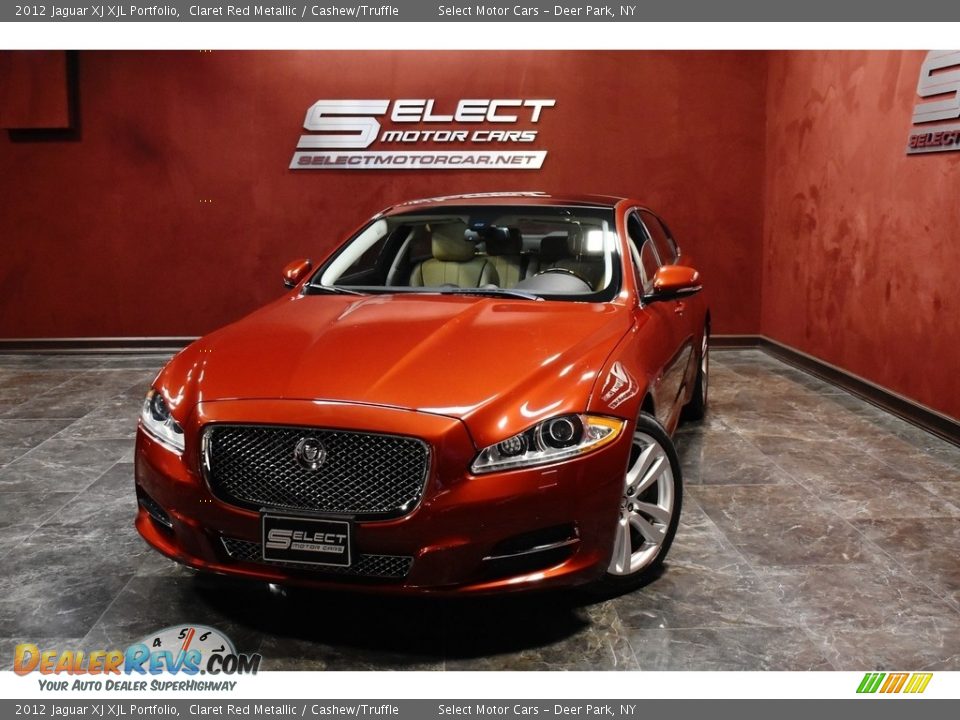 2012 Jaguar XJ XJL Portfolio Claret Red Metallic / Cashew/Truffle Photo #1