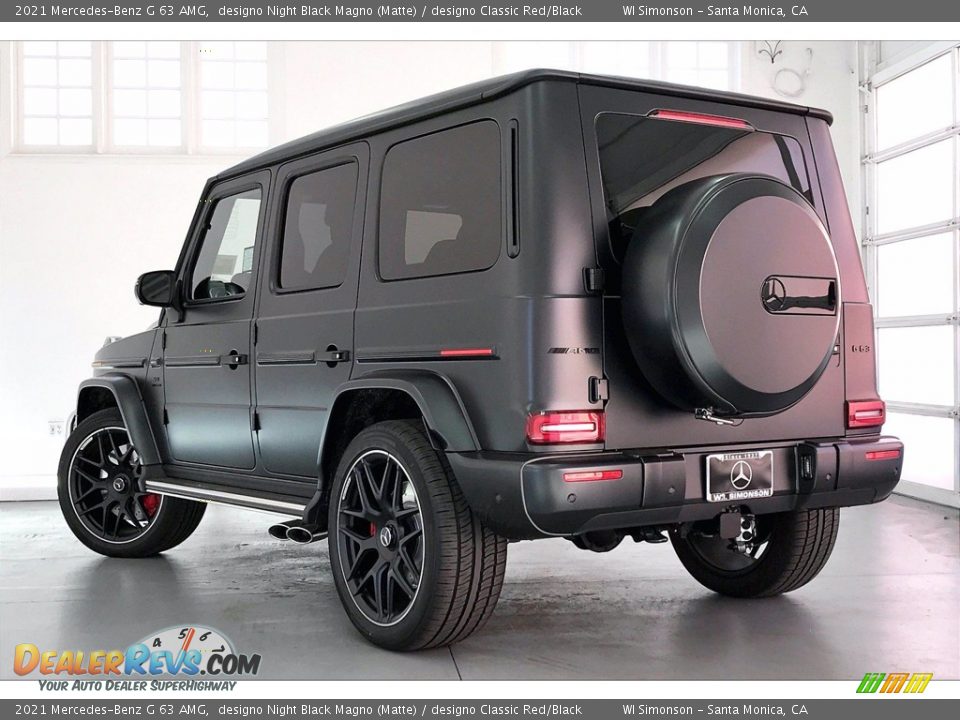 2021 Mercedes-Benz G 63 AMG designo Night Black Magno (Matte) / designo Classic Red/Black Photo #2