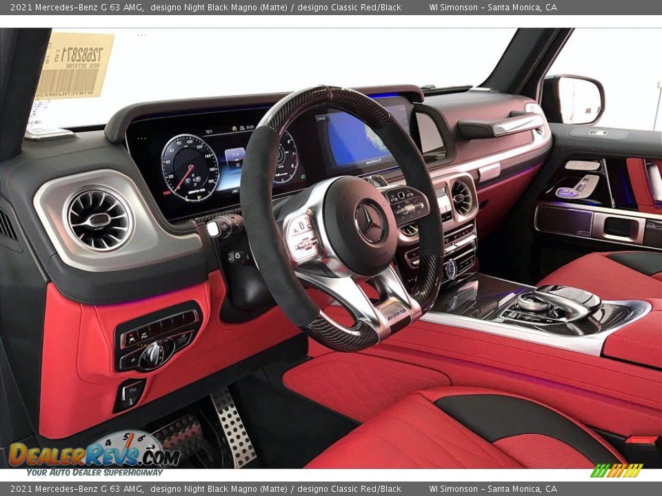 2021 Mercedes-Benz G 63 AMG designo Night Black Magno (Matte) / designo Classic Red/Black Photo #4