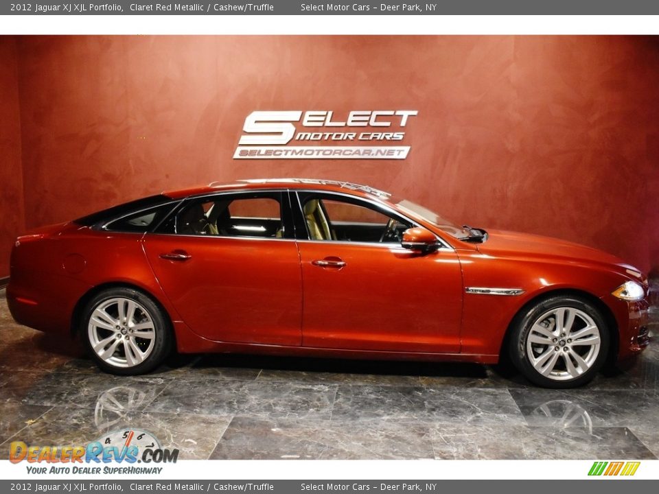 2012 Jaguar XJ XJL Portfolio Claret Red Metallic / Cashew/Truffle Photo #4