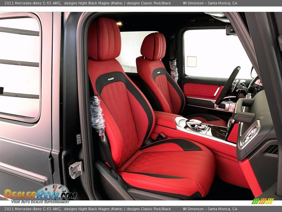 2021 Mercedes-Benz G 63 AMG designo Night Black Magno (Matte) / designo Classic Red/Black Photo #5