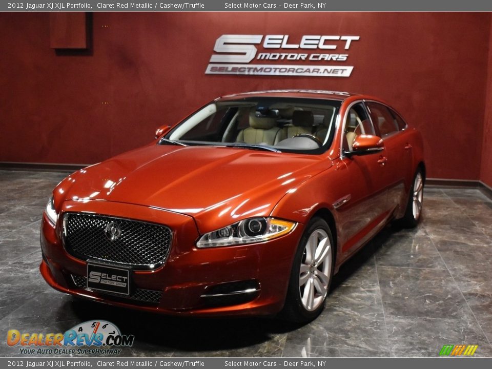 2012 Jaguar XJ XJL Portfolio Claret Red Metallic / Cashew/Truffle Photo #6