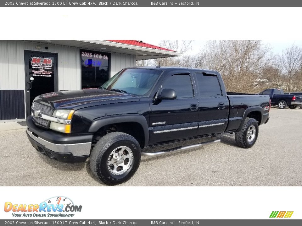 2003 Chevrolet Silverado 1500 LT Crew Cab 4x4 Black / Dark Charcoal Photo #1