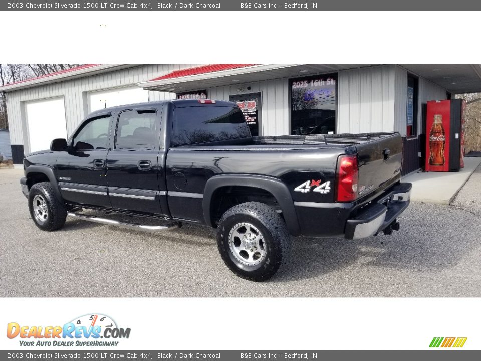 2003 Chevrolet Silverado 1500 LT Crew Cab 4x4 Black / Dark Charcoal Photo #3