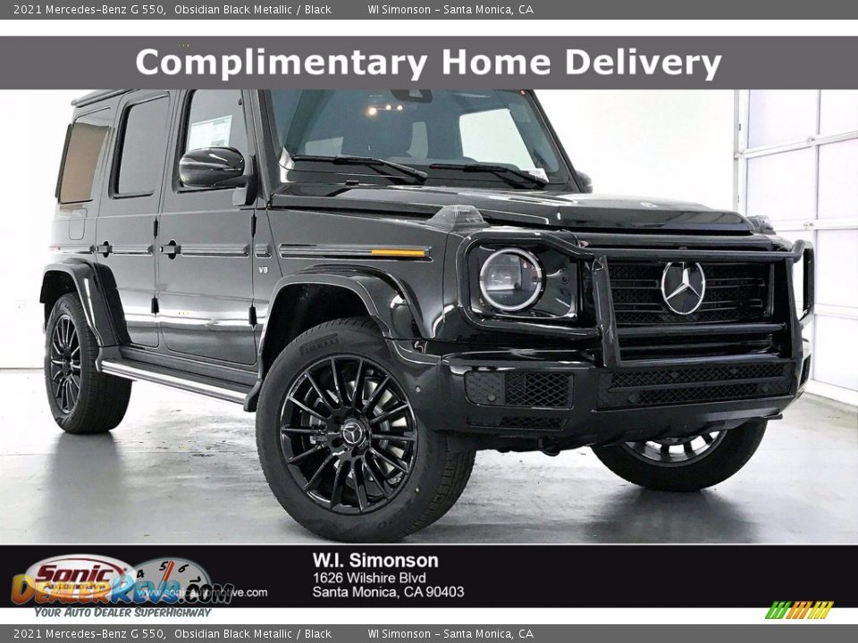 2021 Mercedes-Benz G 550 Obsidian Black Metallic / Black Photo #1