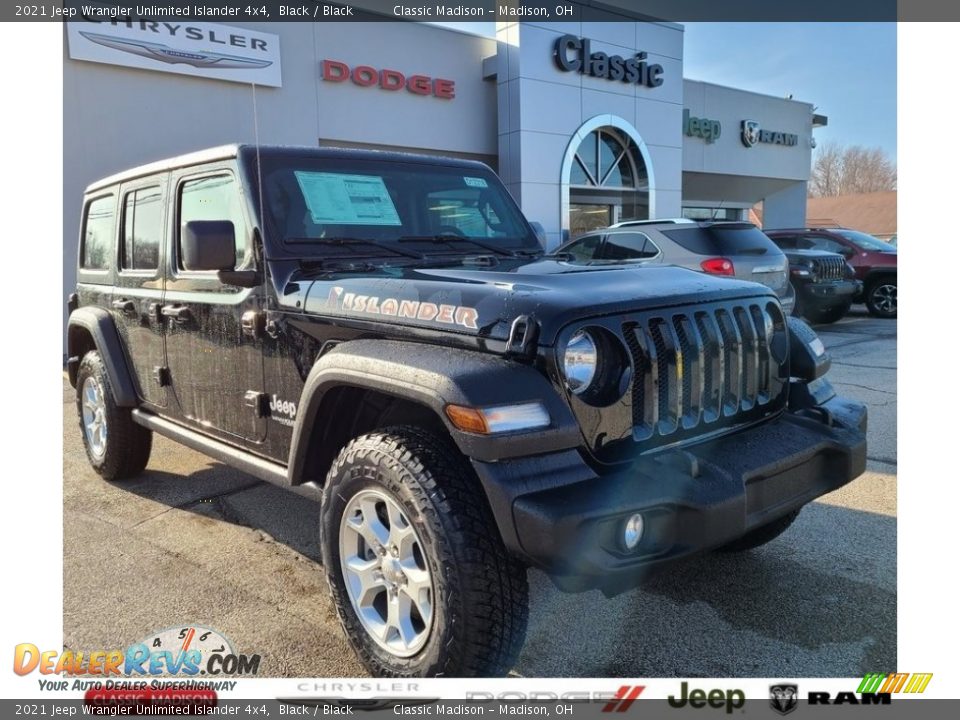 2021 Jeep Wrangler Unlimited Islander 4x4 Black / Black Photo #1