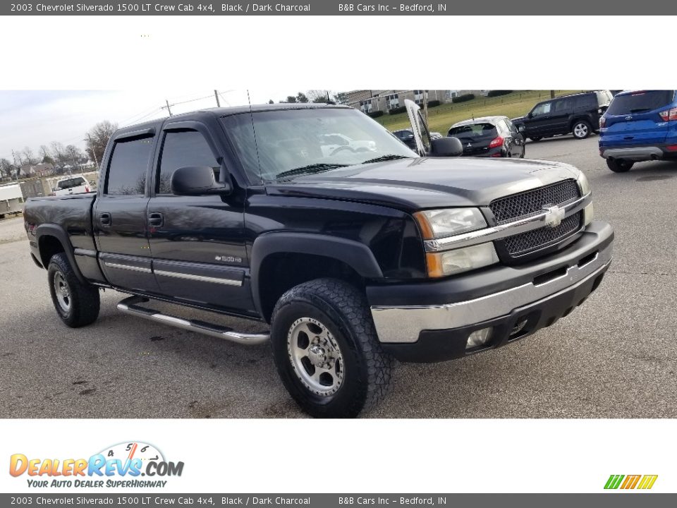 2003 Chevrolet Silverado 1500 LT Crew Cab 4x4 Black / Dark Charcoal Photo #26