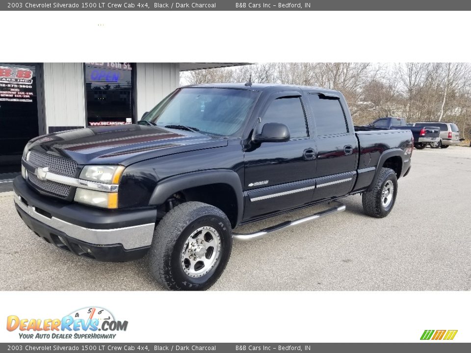 2003 Chevrolet Silverado 1500 LT Crew Cab 4x4 Black / Dark Charcoal Photo #27