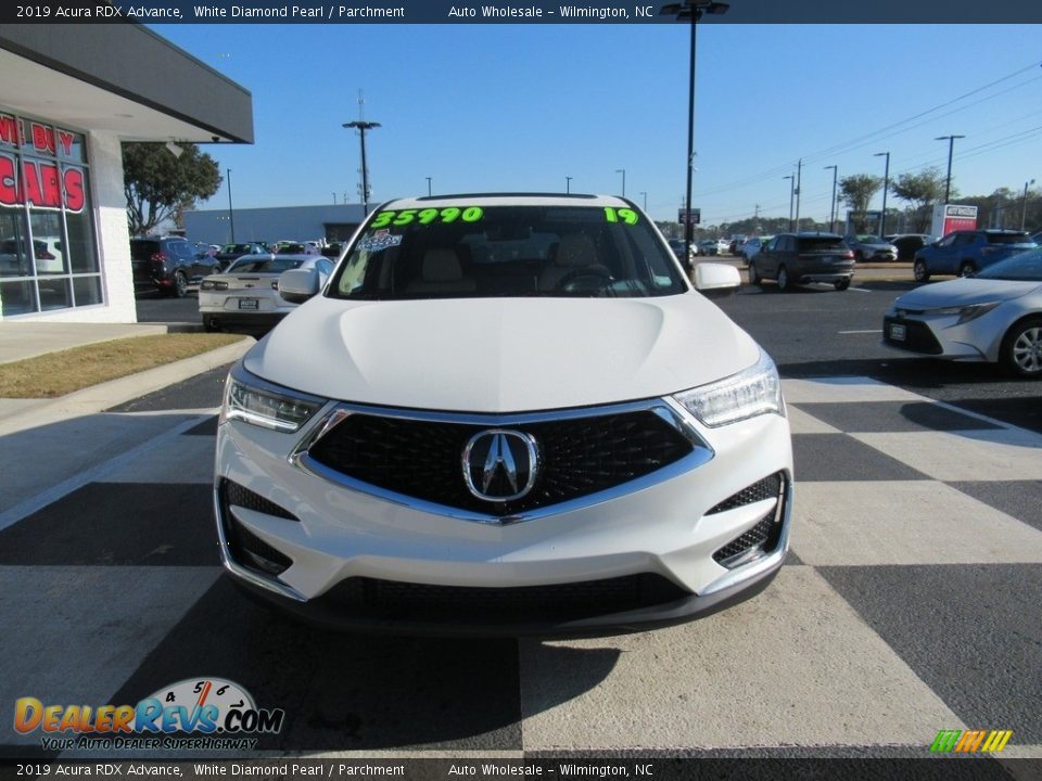 2019 Acura RDX Advance White Diamond Pearl / Parchment Photo #2