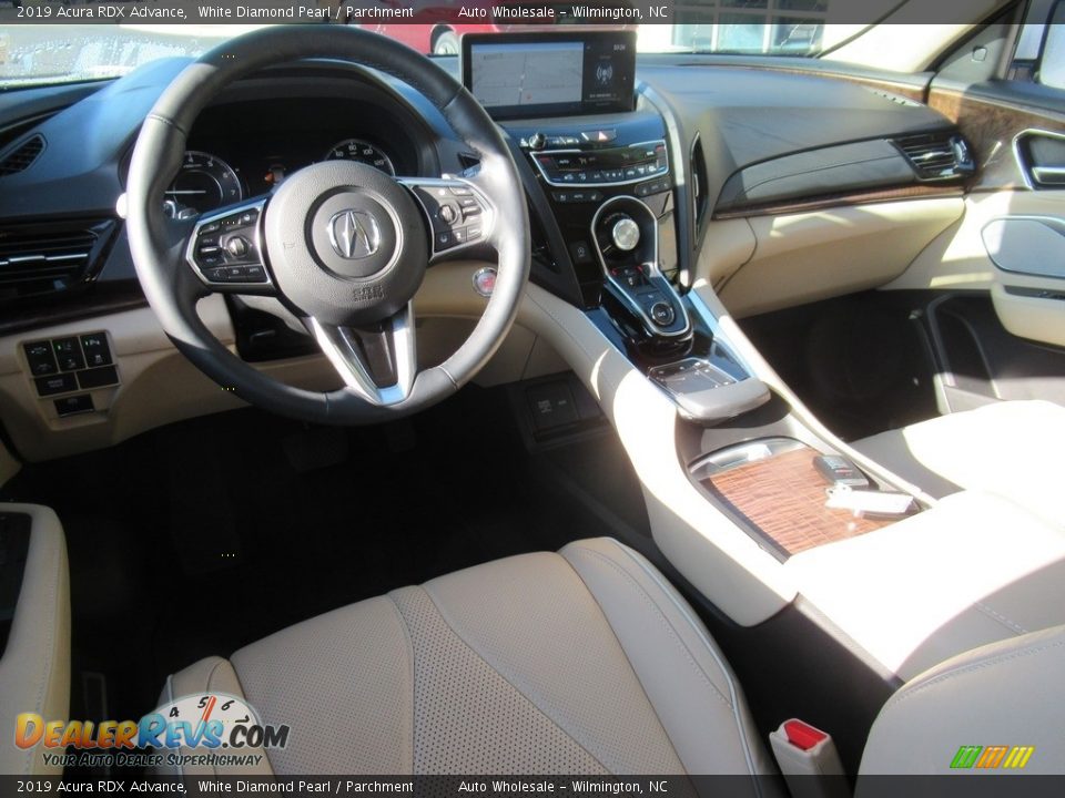 2019 Acura RDX Advance White Diamond Pearl / Parchment Photo #14