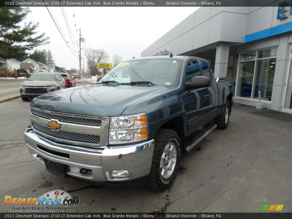 2013 Chevrolet Silverado 1500 LT Extended Cab 4x4 Blue Granite Metallic / Ebony Photo #2