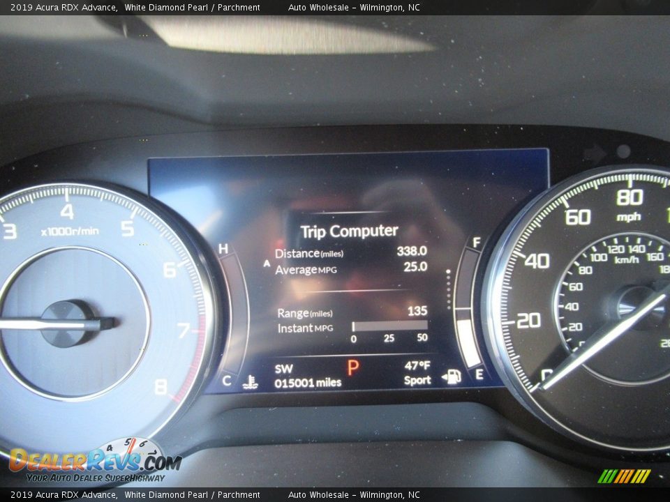 2019 Acura RDX Advance White Diamond Pearl / Parchment Photo #15