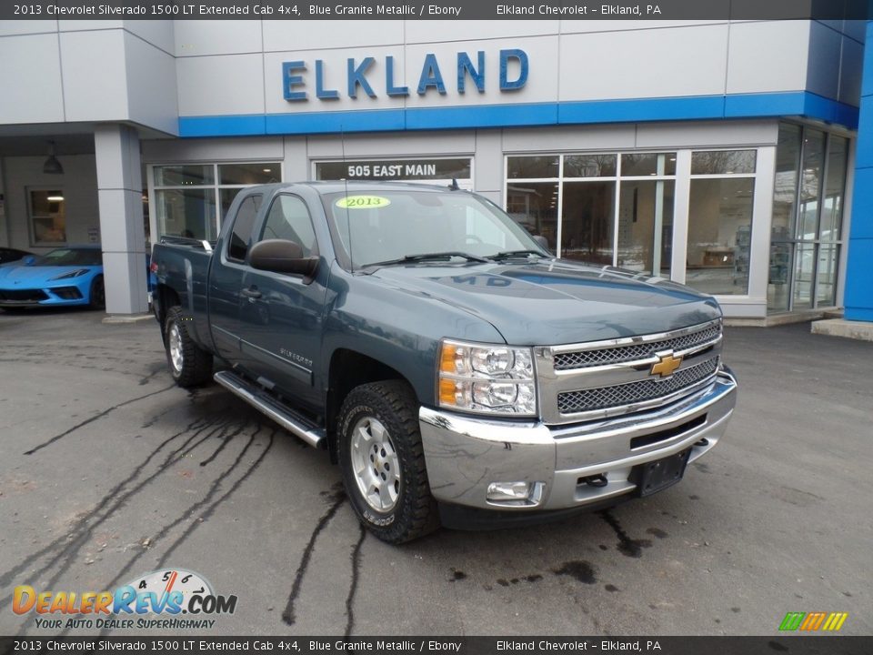 2013 Chevrolet Silverado 1500 LT Extended Cab 4x4 Blue Granite Metallic / Ebony Photo #4