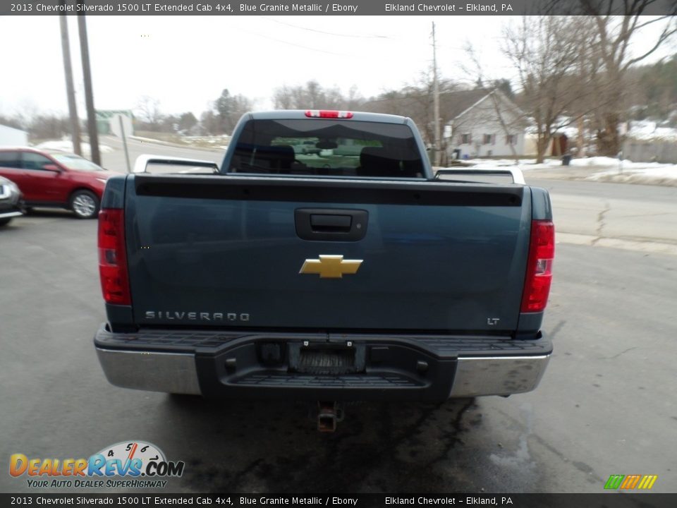 2013 Chevrolet Silverado 1500 LT Extended Cab 4x4 Blue Granite Metallic / Ebony Photo #7