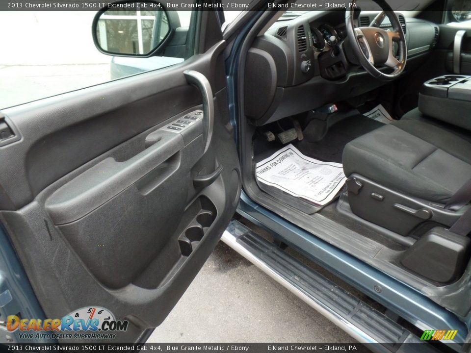 2013 Chevrolet Silverado 1500 LT Extended Cab 4x4 Blue Granite Metallic / Ebony Photo #14