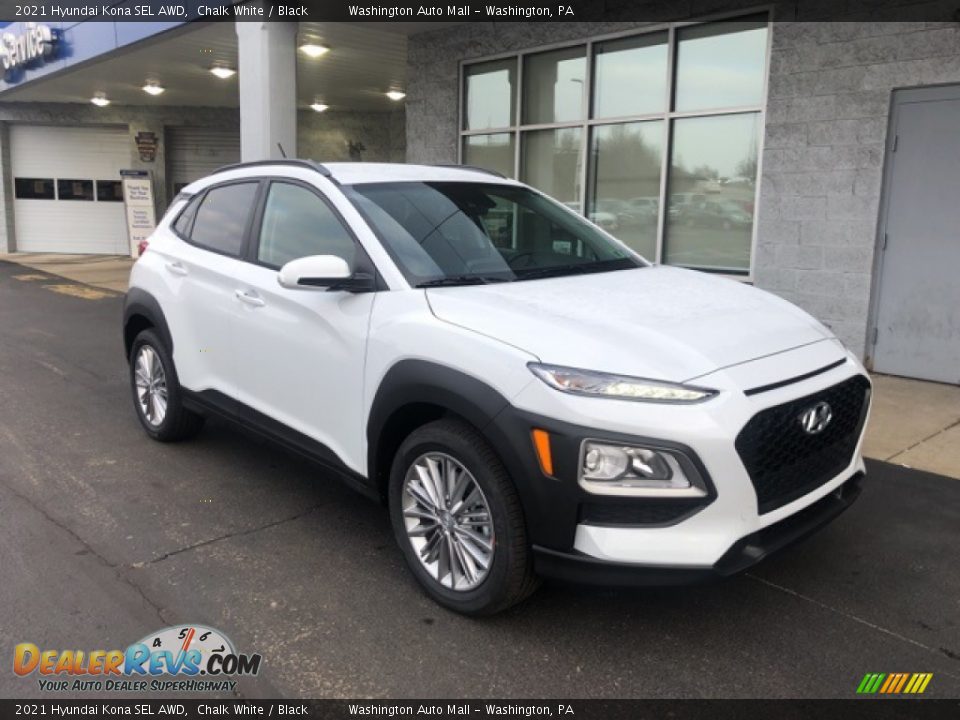 2021 Hyundai Kona SEL AWD Chalk White / Black Photo #1