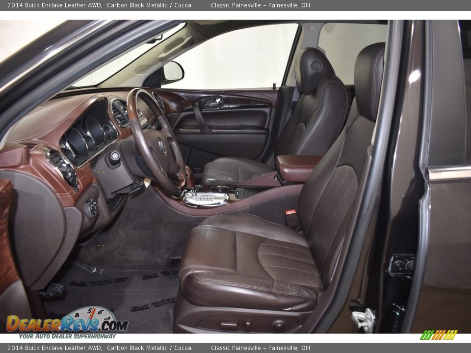 2014 Buick Enclave Leather AWD Carbon Black Metallic / Cocoa Photo #7