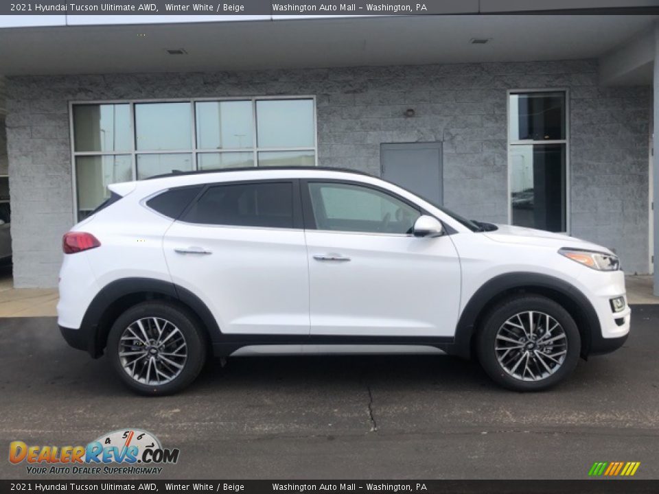 2021 Hyundai Tucson Ulitimate AWD Winter White / Beige Photo #2