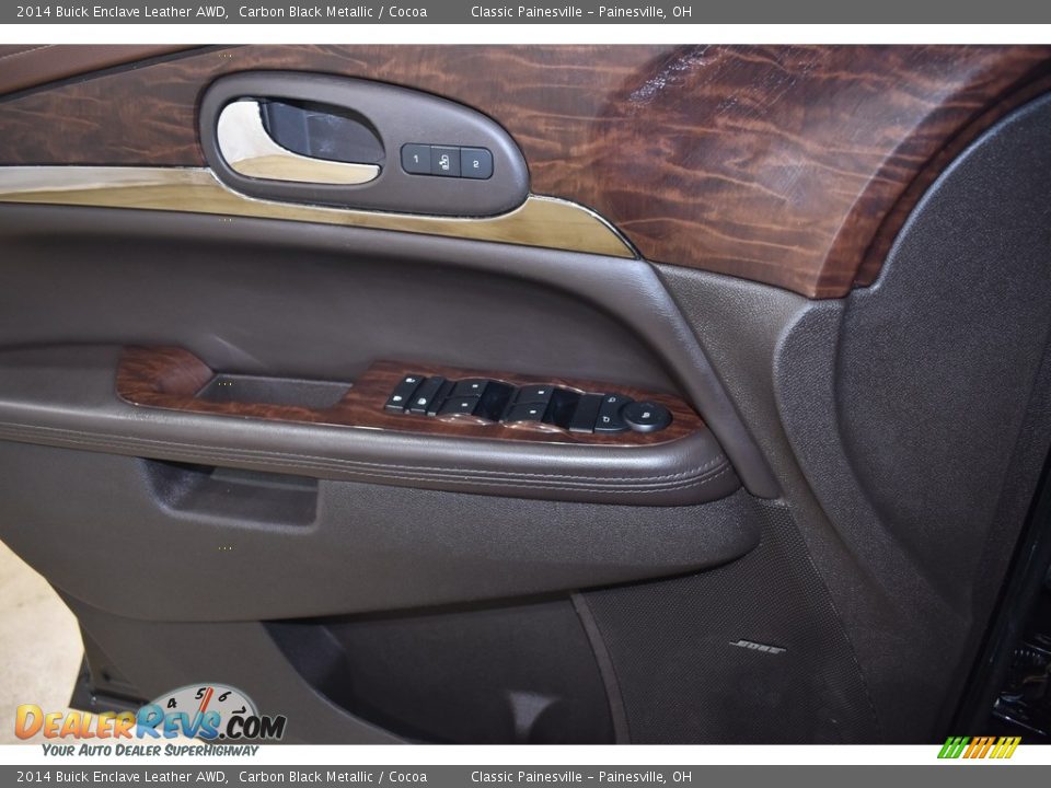 2014 Buick Enclave Leather AWD Carbon Black Metallic / Cocoa Photo #12