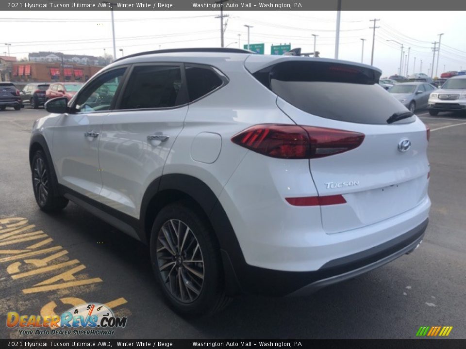 2021 Hyundai Tucson Ulitimate AWD Winter White / Beige Photo #3