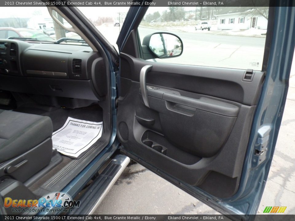 2013 Chevrolet Silverado 1500 LT Extended Cab 4x4 Blue Granite Metallic / Ebony Photo #33