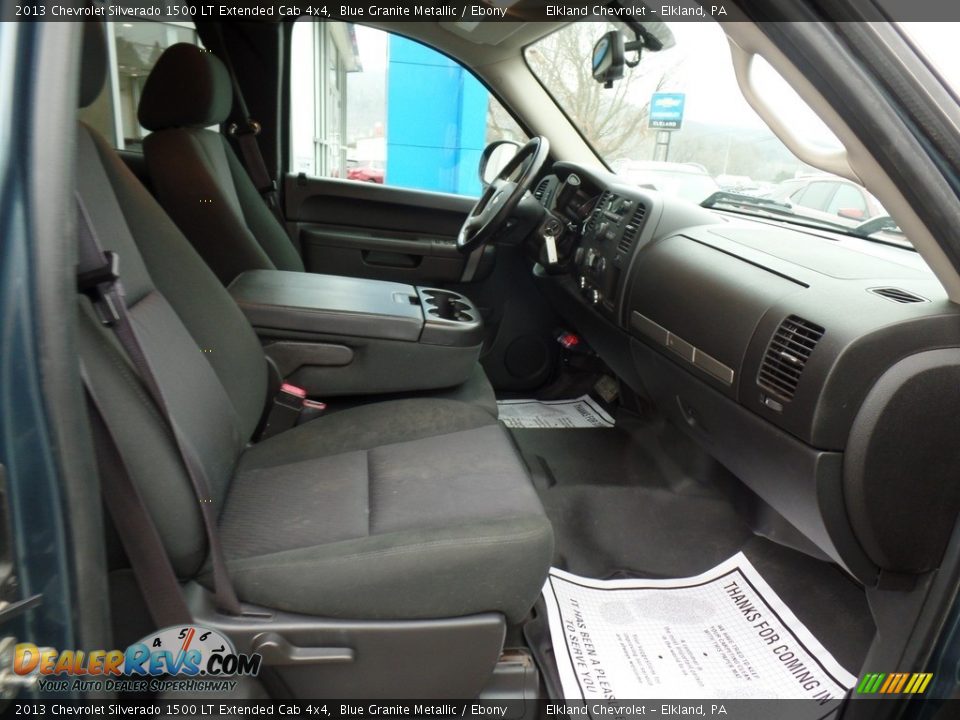 2013 Chevrolet Silverado 1500 LT Extended Cab 4x4 Blue Granite Metallic / Ebony Photo #34