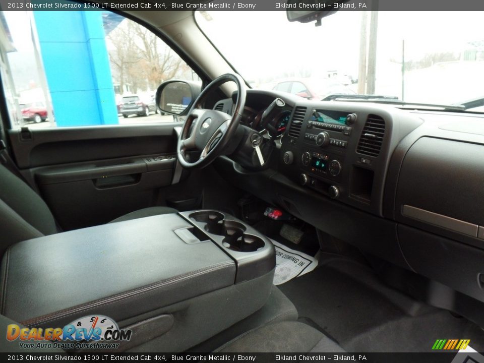 2013 Chevrolet Silverado 1500 LT Extended Cab 4x4 Blue Granite Metallic / Ebony Photo #35