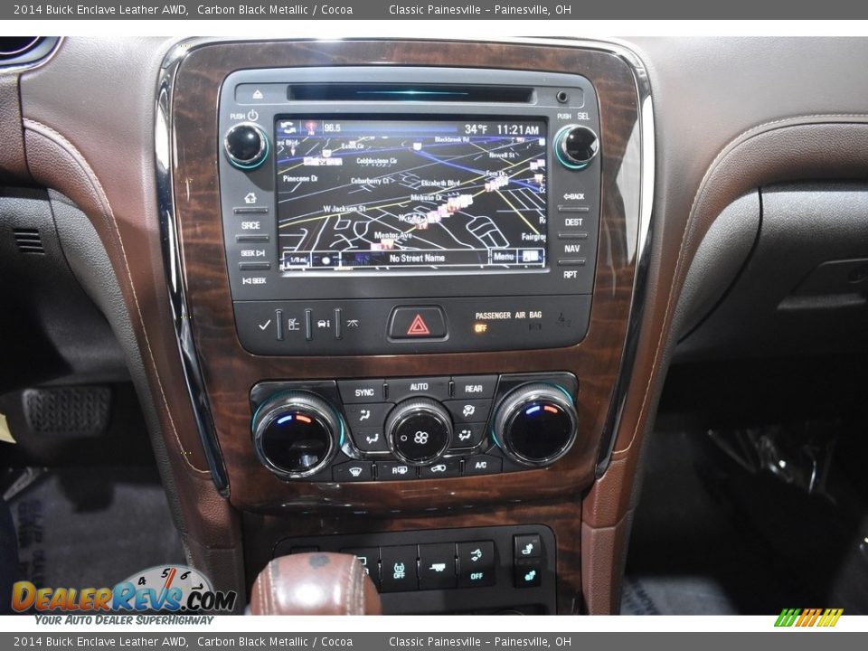 2014 Buick Enclave Leather AWD Carbon Black Metallic / Cocoa Photo #16