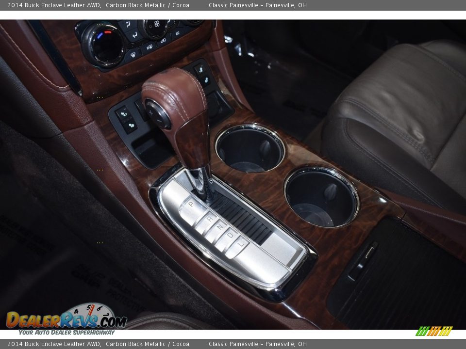 2014 Buick Enclave Leather AWD Carbon Black Metallic / Cocoa Photo #17