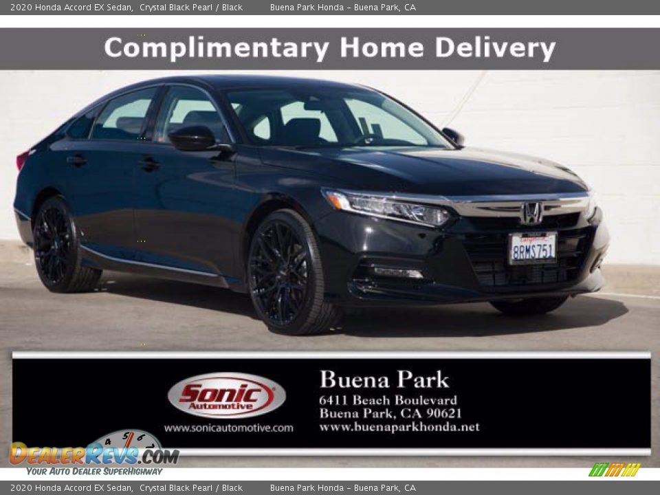 2020 Honda Accord EX Sedan Crystal Black Pearl / Black Photo #1