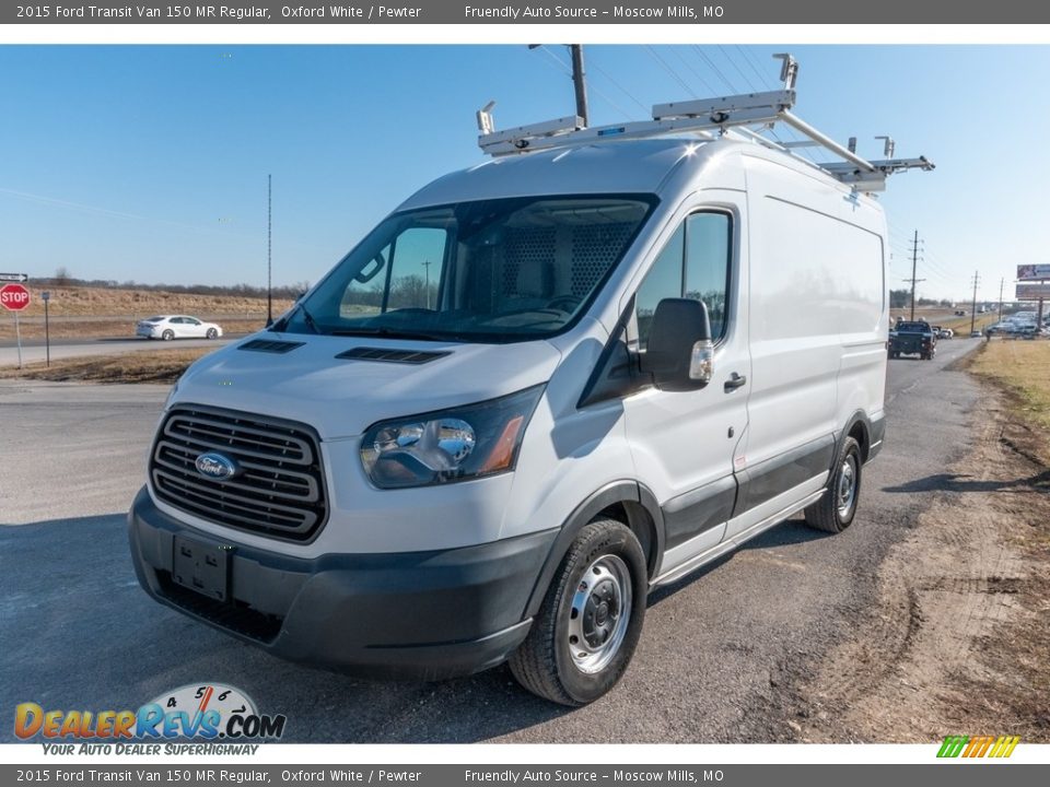 2015 Ford Transit Van 150 MR Regular Oxford White / Pewter Photo #8