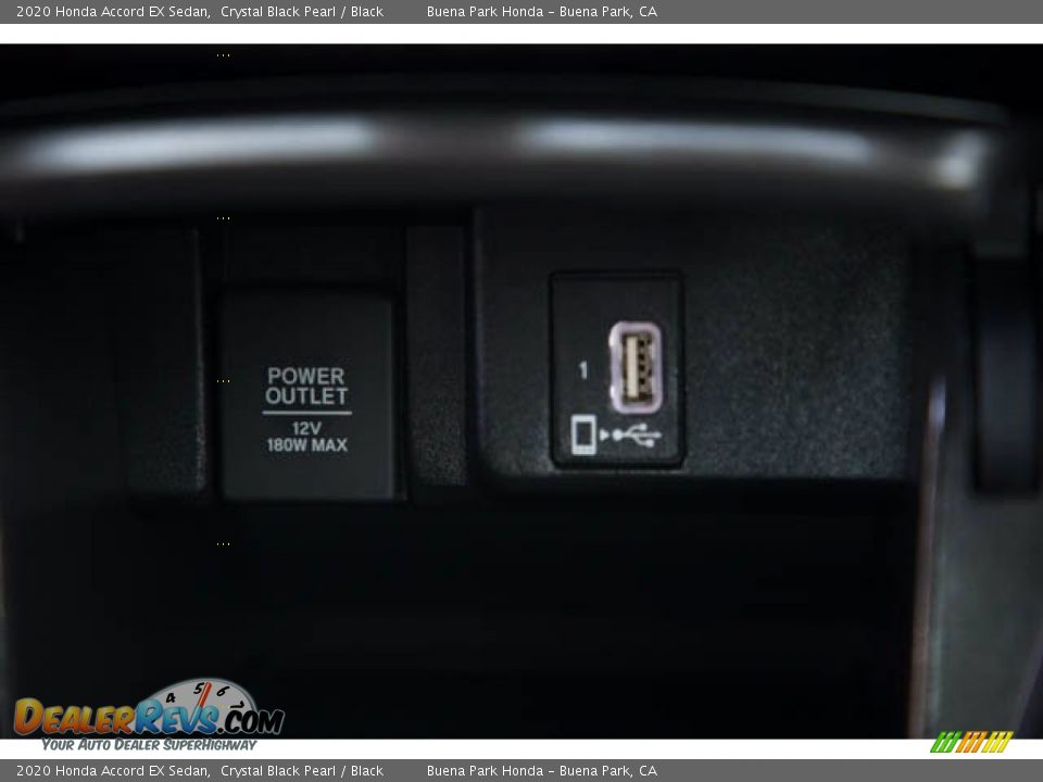 2020 Honda Accord EX Sedan Crystal Black Pearl / Black Photo #17