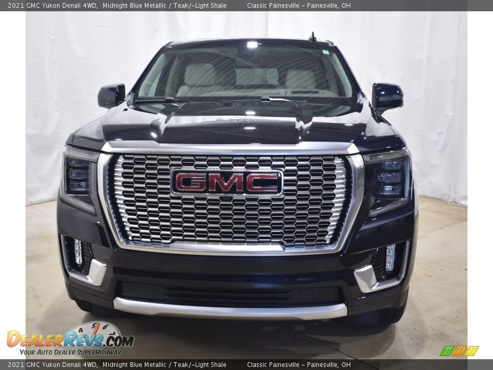 2021 GMC Yukon Denali 4WD Midnight Blue Metallic / Teak/­Light Shale Photo #4