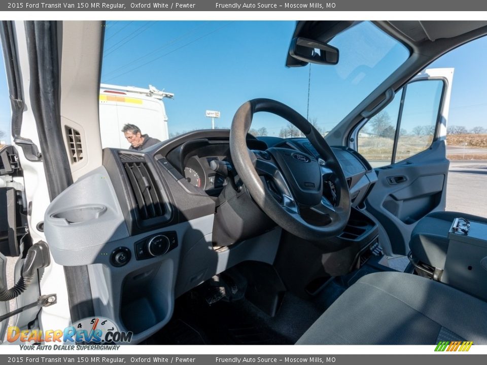 2015 Ford Transit Van 150 MR Regular Oxford White / Pewter Photo #19