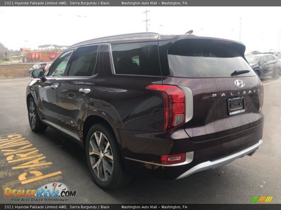 2021 Hyundai Palisade Limited AWD Sierra Burgundy / Black Photo #3